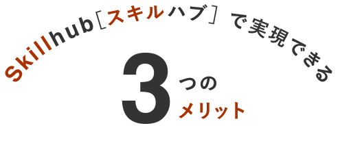 Skillhub [スキルハブ]で実現できる3つのメリット